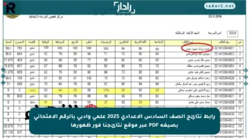 رابط نتائج الصف السادس الإعدادي 2025 علمي وأدبي بالرقم الامتحاني بصيغة PDF عبر موقع نتائجنا فور ظهورها